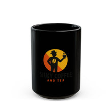 Black Mug Set - Silky Coffee Theme, 11oz & 15oz Perfect for Tea Lovers